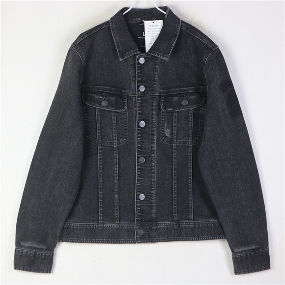 Vintage Authentic Lee’s Denim Trucker Jacket Black - Picture 1 of 4